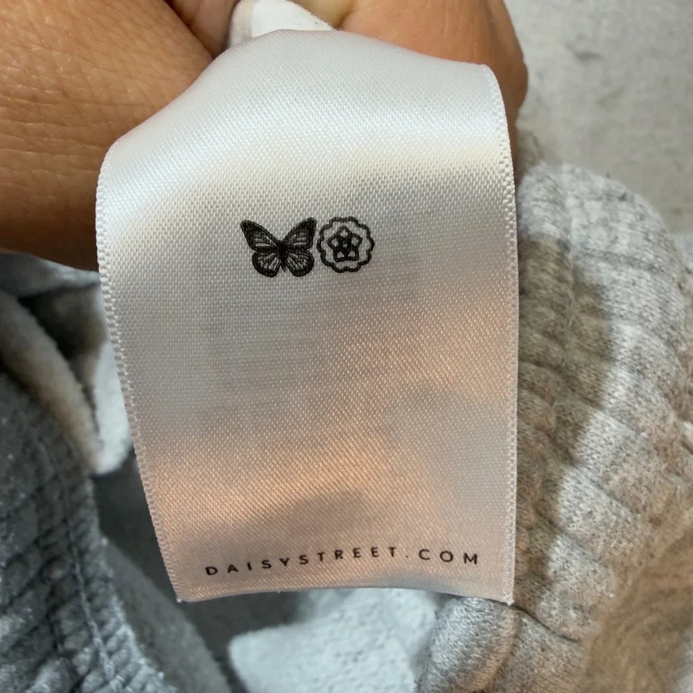 Daisy Street New York Graphic Wide Leg Sweatpants Heather Grey Mens Large L - Picture 5 of 11